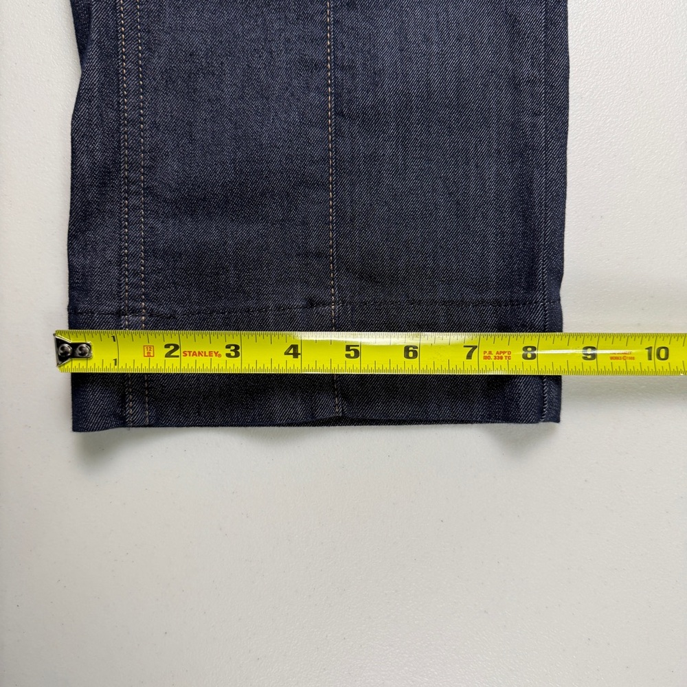 Anthropologie Pilcro Front Seam Cropped Jeans Dark Blue Size 29P Petite EUC - Picture 14 of 14